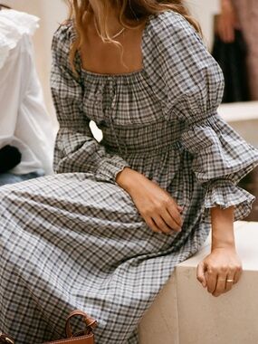 Christy Dawn Slate Gingham Adelia